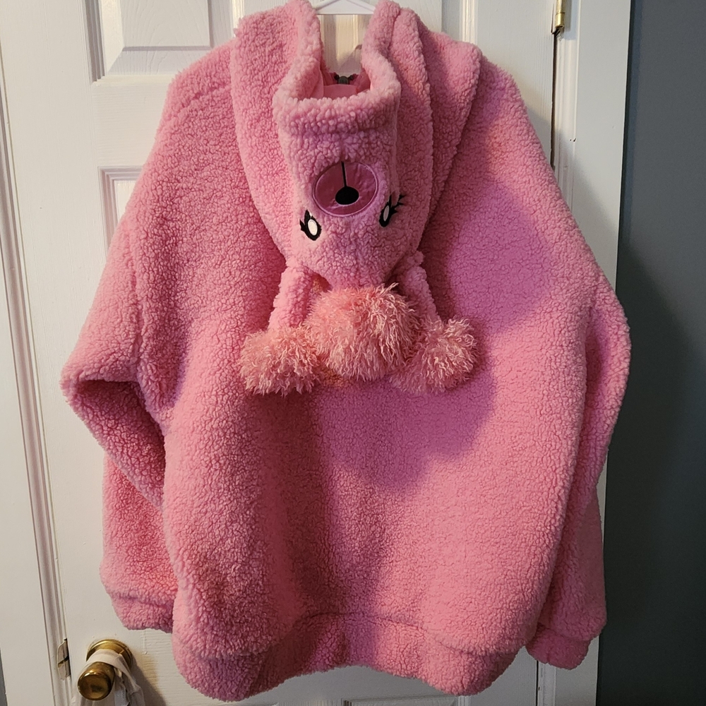 dollskill best in show pink sherpa hooded jacket
